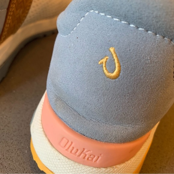 OluKai Wailuku Sneaker Bright White/ Sea Ice Women's  sz 7 - Picture 9 of 10